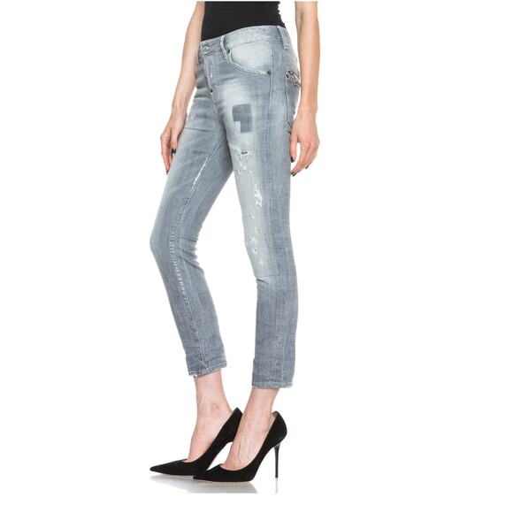 Dsquared2 Womens Made in Italy Cool Girl Gray Jean Grunge Modern Designer - Picture 3 of 14